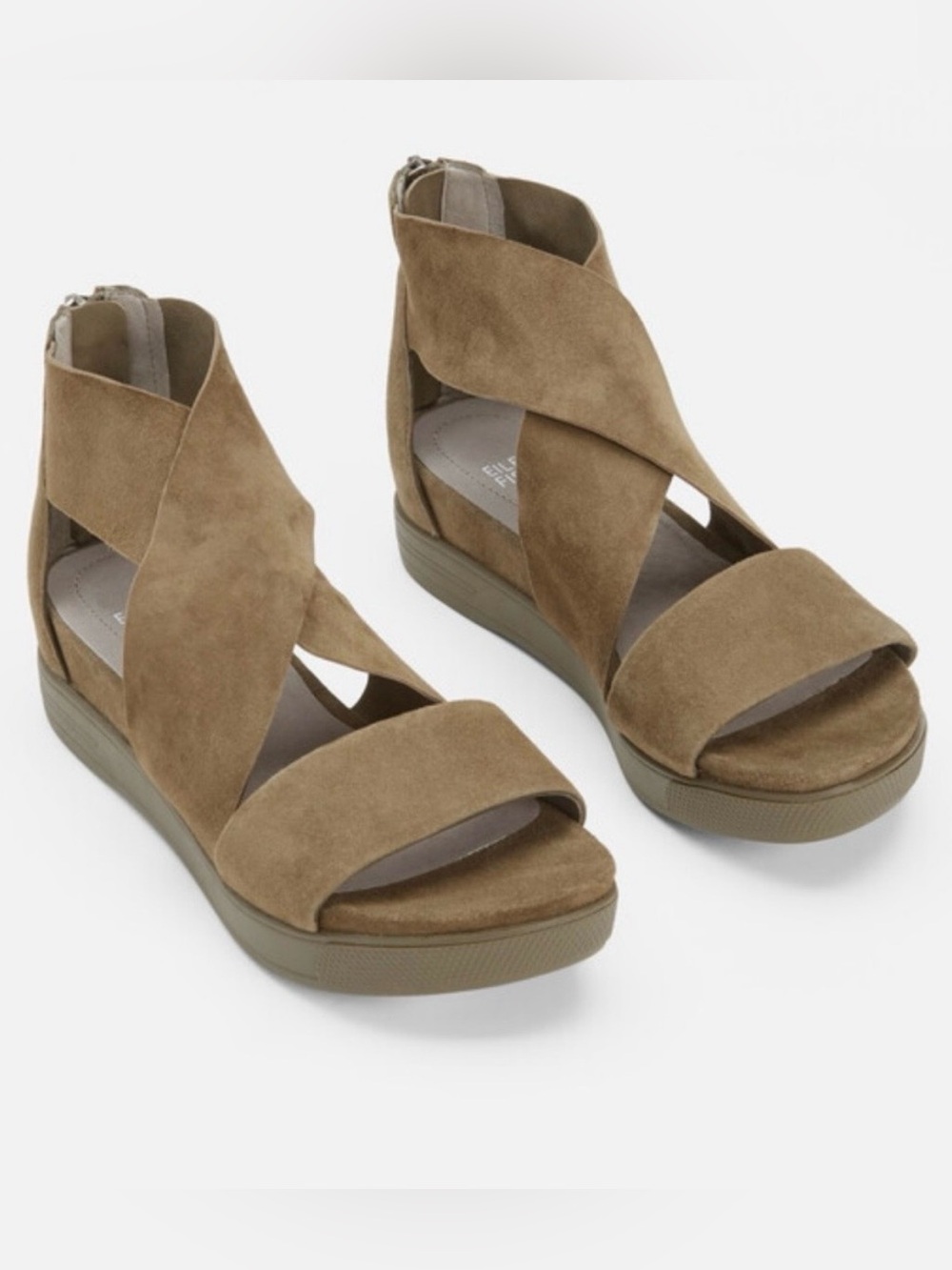 Eileen Fisher Sport Platform Sandal in Olivine